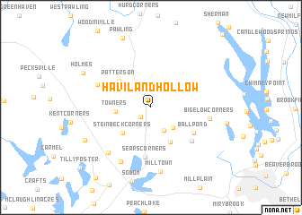 map of Haviland Hollow