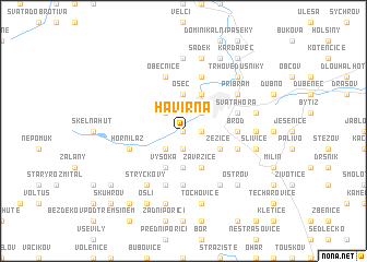 map of Havírna