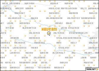 map of Havraní