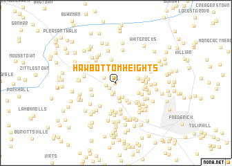 map of Hawbottom Heights