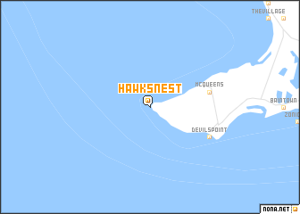 map of Hawks Nest