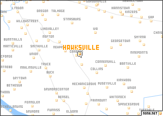 map of Hawksville