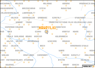 map of Hawryłki