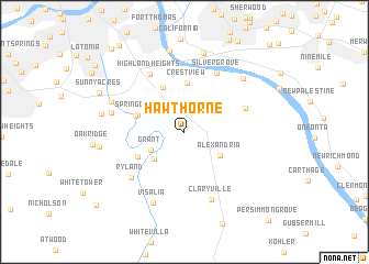 map of Hawthorne