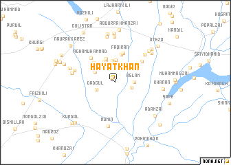 map of Hayāt Khān