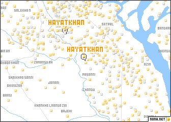 map of Hayāt Khān