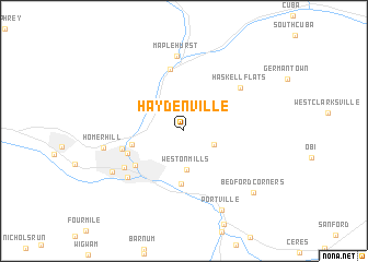 map of Haydenville