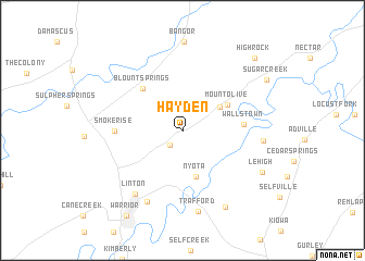 map of Hayden