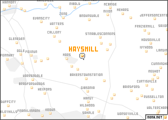 map of Hays Mill