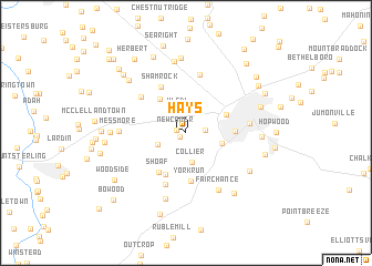 map of Hays