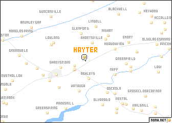 map of Hayter