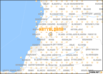 map of Ḩayy al Qanā