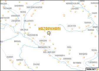 map of Hazār Khānī