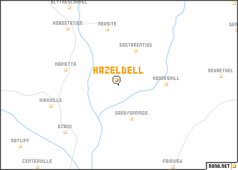 map of Hazeldell
