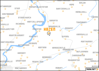 map of Hazen