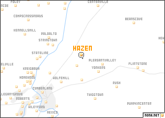 map of Hazen