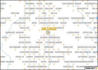 map of Hāzipur