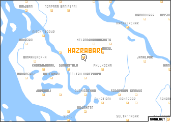 map of Hāzrābāri