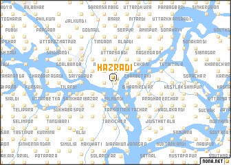 map of Hāzrādi