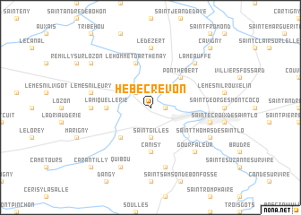 map of Hébécrevon