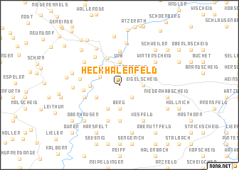 map of Heckhalenfeld