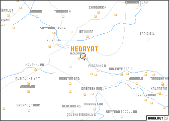 map of Hedāyat