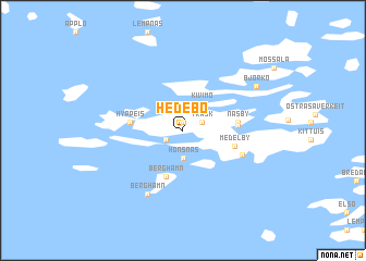 map of Hedebo