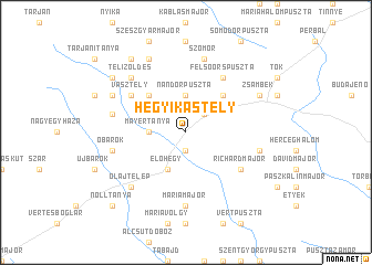 map of Hegyikastély