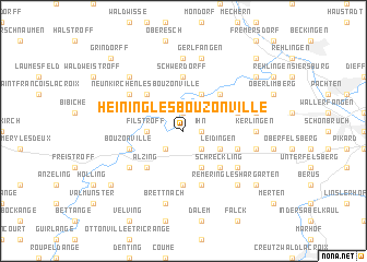 map of Heining-lès-Bouzonville