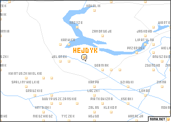 map of Hejdyk