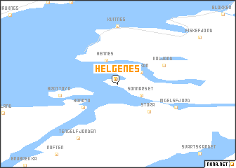 map of Helgenes