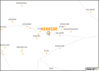 map of Hemāsar