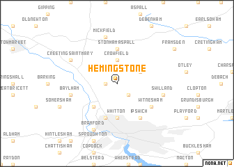 map of Hemingstone