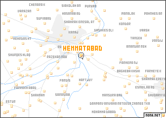 map of Hemmatābād