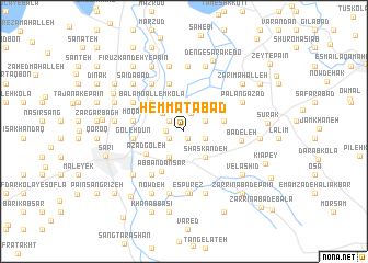 map of Hemmatābād