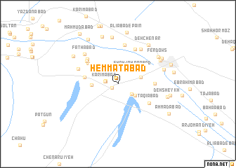 map of Hemmatābād