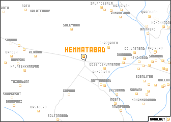 map of Hemmatābād