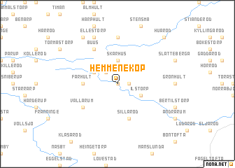 map of Hemmeneköp