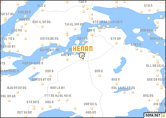 map of Henån