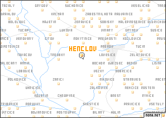 map of Henčlov