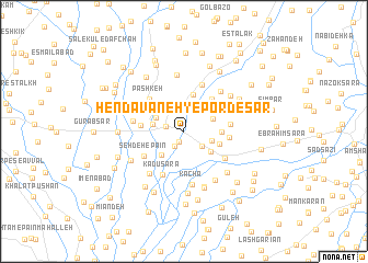 map of Hendavāneh-ye Pordesar