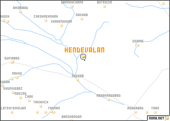 map of Hendevālān