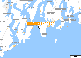 map of Hendricks Harbor