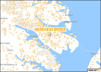 map of Henekes Corner