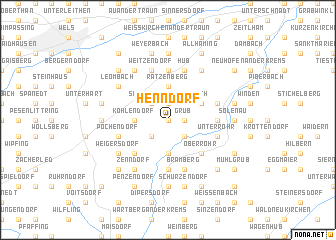 map of Henndorf