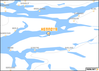map of Hennøya