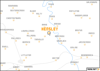 map of Hensley