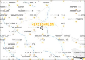 map of Herceghalom