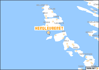 map of Herdleværet
