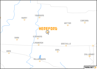 map of Hereford